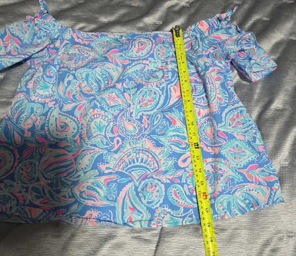 Lilly Pulitzer Blue and Pink Paisley Blouse - Picture 4 of 7